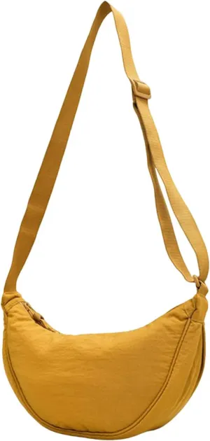 Soft PU Leather Shoulder Bag Dumpling Bag Women Armpit Nylon Simple Shoulder Design Crossbody