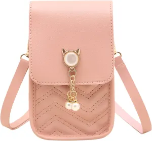 Summer Purse Boho Fashion Women Artificial Leather Solid Color Hasp Phone Bag Shoulder Bag Messenger