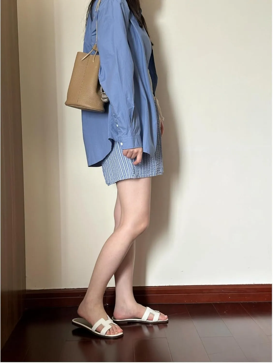 Summer Shoulder Bags Women' Genuine Leather Fashionable Minimalist Bucket Bag