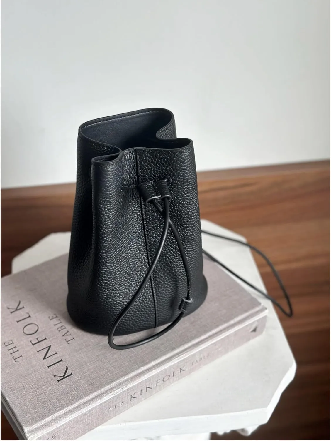 Summer Shoulder Bags Women' Genuine Leather Fashionable Minimalist Bucket Bag