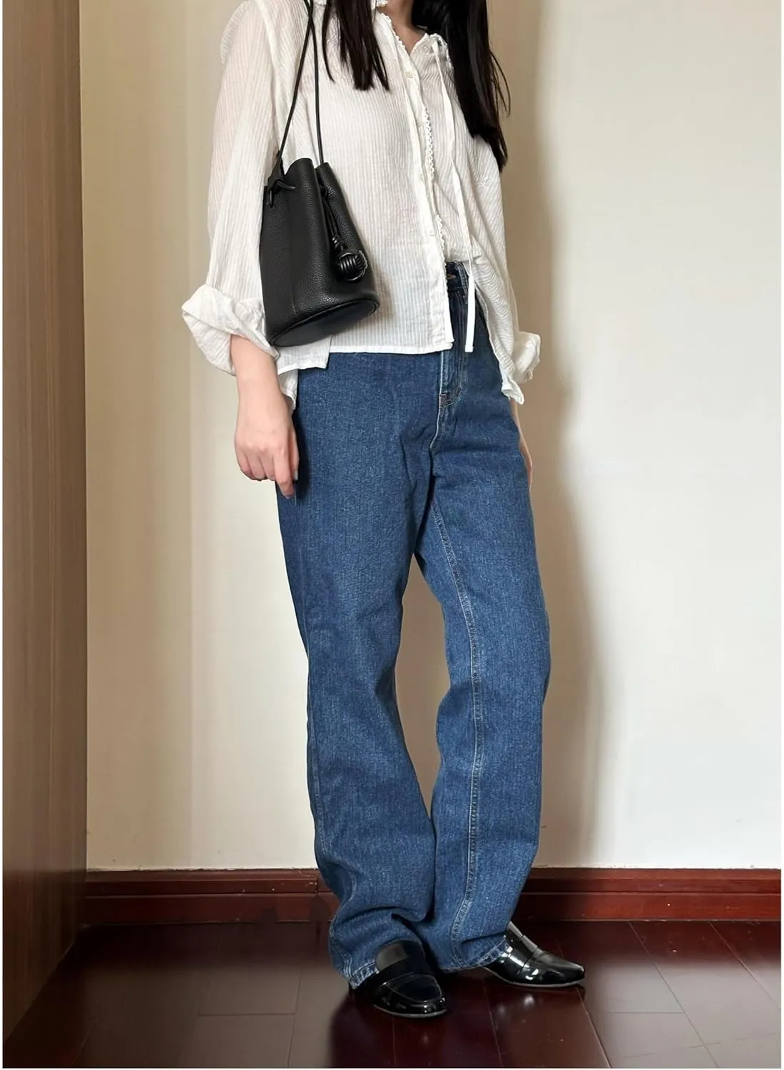 Summer Shoulder Bags Women' Genuine Leather Fashionable Minimalist Bucket Bag