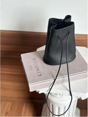 Summer Shoulder Bags Women' Genuine Leather Fashionable Minimalist Bucket Bag