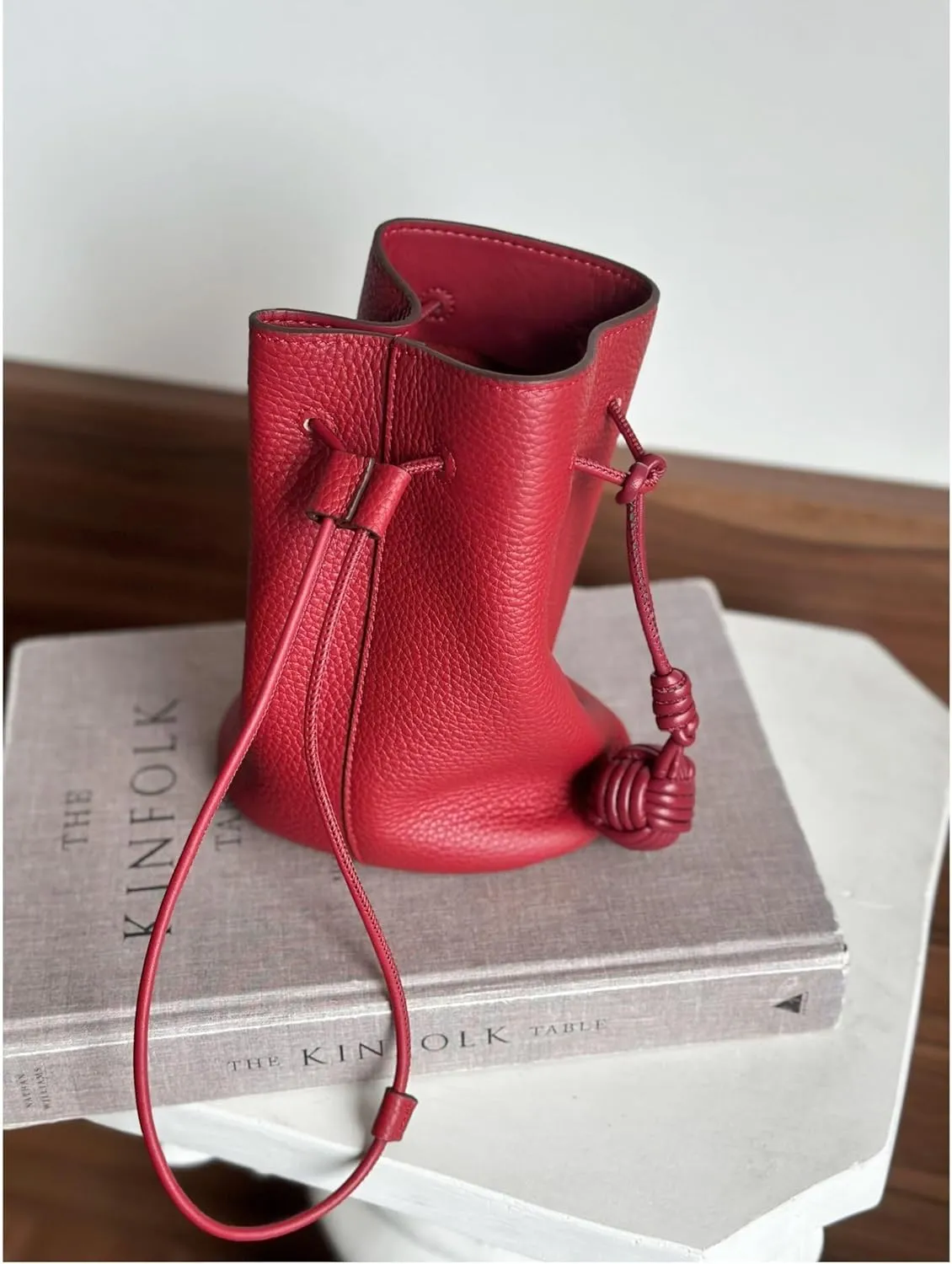Summer Shoulder Bags Women' Genuine Leather Fashionable Minimalist Bucket Bag