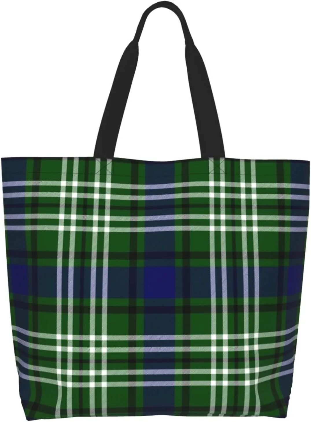 Tartan Tote Bag For Women Weekender Travel Bag Reusable Grocery Bags Large Totes Handbags