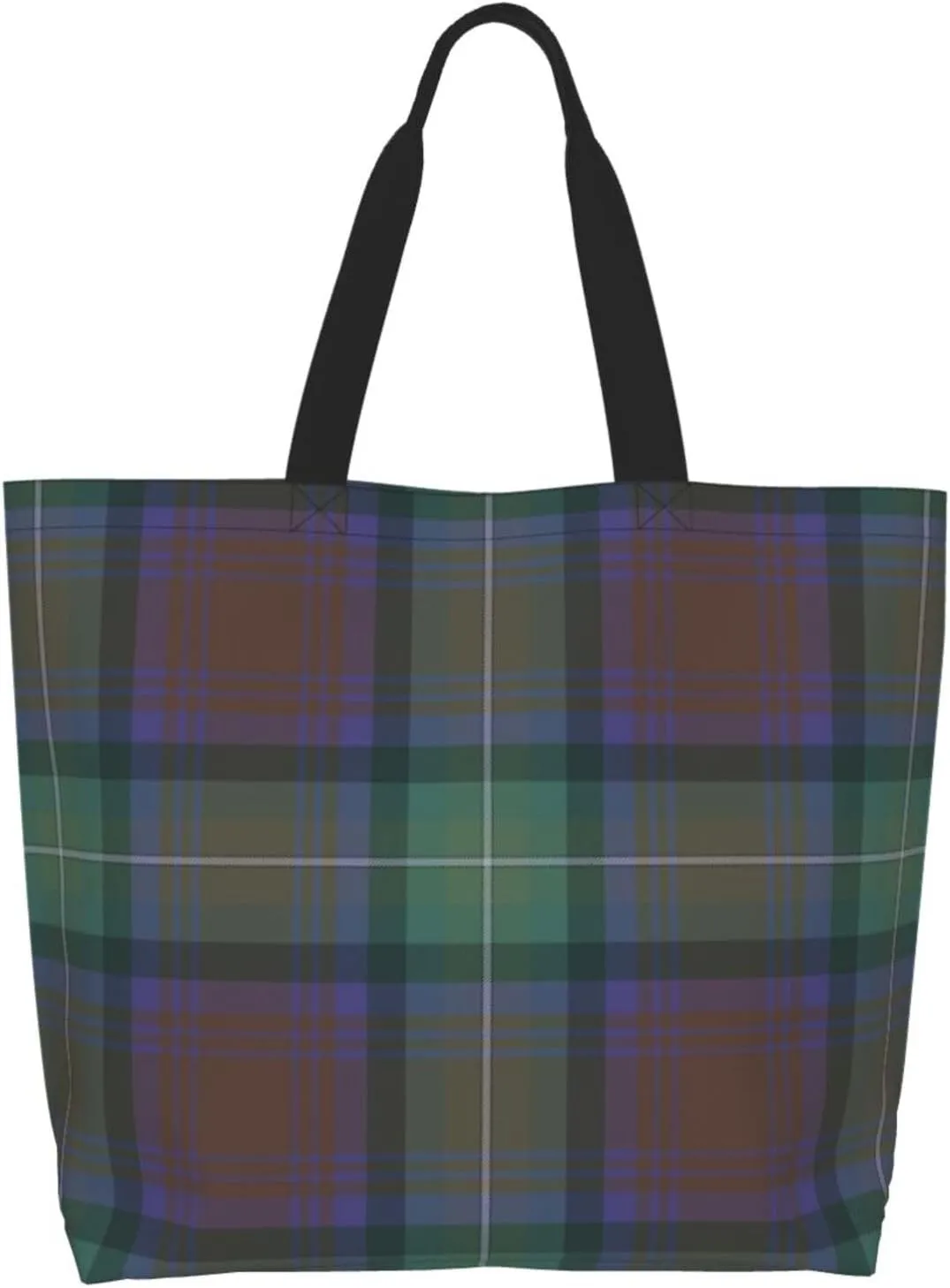 Tartan Tote Bag For Women Weekender Travel Bag Reusable Grocery Bags Large Totes Handbags