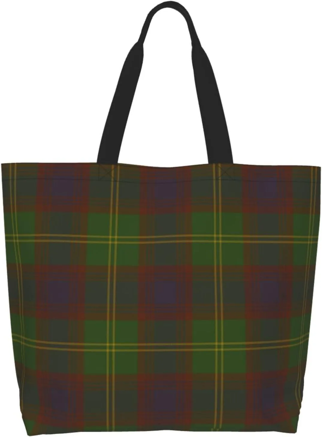 Tartan Tote Bag For Women Weekender Travel Bag Reusable Grocery Bags Large Totes Handbags