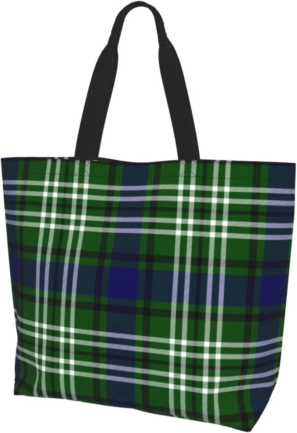 Tartan Tote Bag For Women Weekender Travel Bag Reusable Grocery Bags Large Totes Handbags