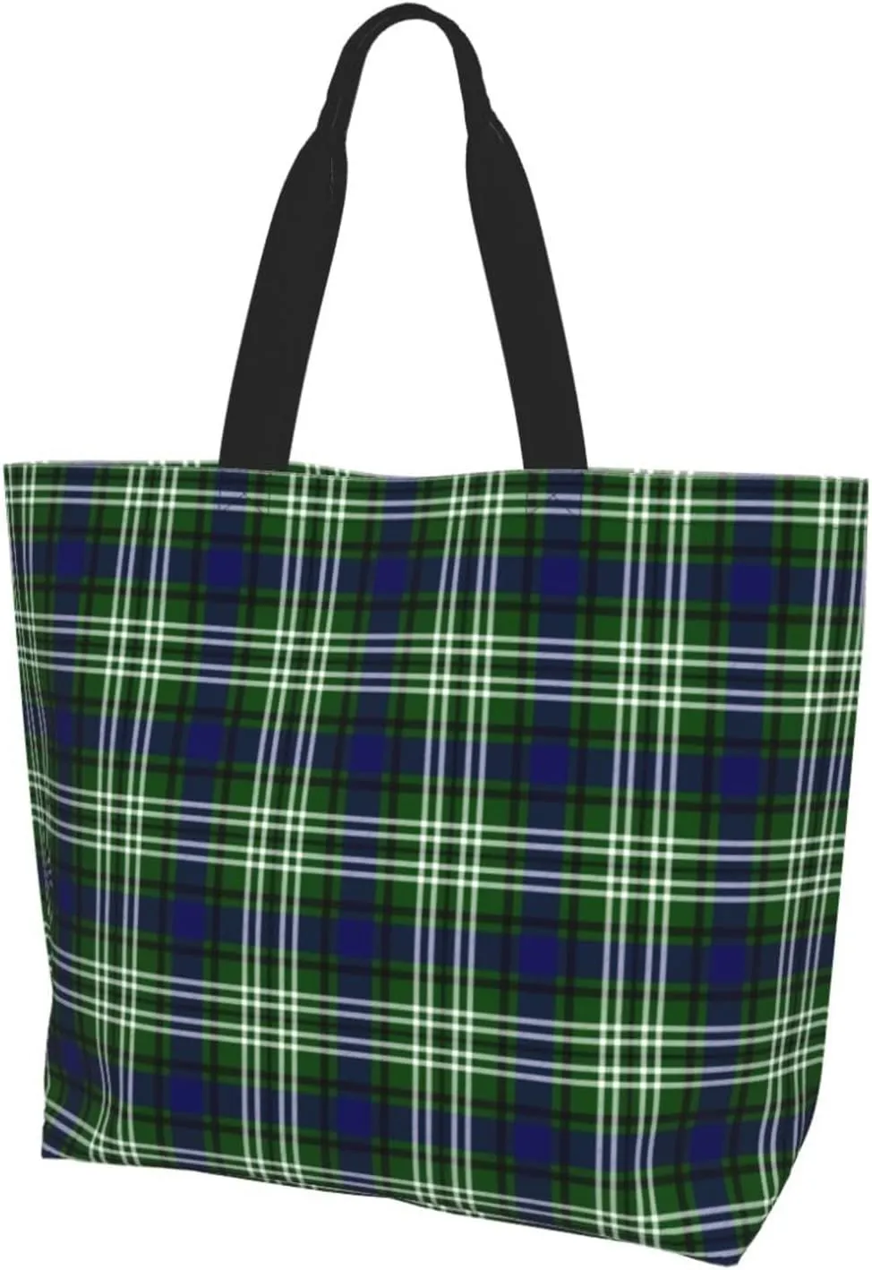 Tartan Tote Bag For Women Weekender Travel Bag Reusable Grocery Bags Large Totes Handbags