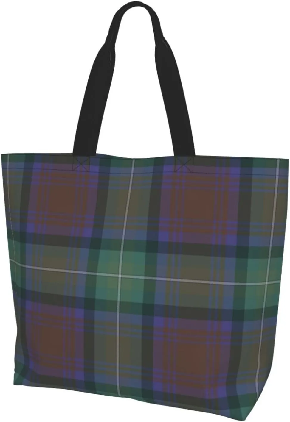 Tartan Tote Bag For Women Weekender Travel Bag Reusable Grocery Bags Large Totes Handbags