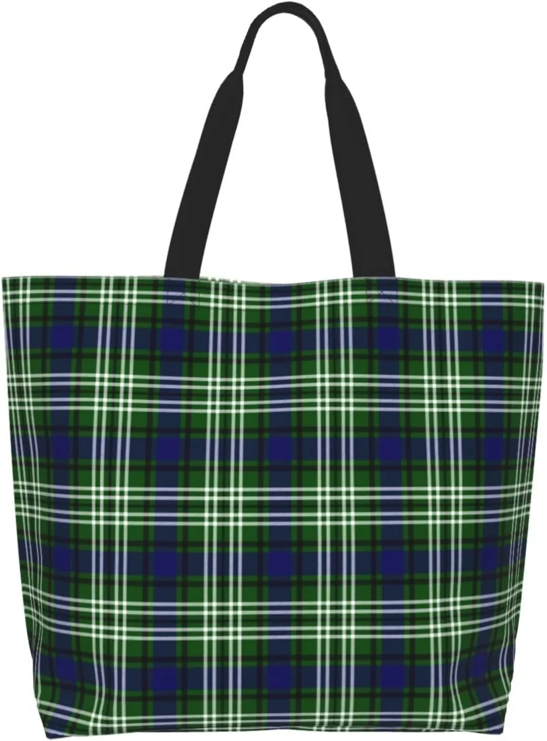 Tartan Tote Bag For Women Weekender Travel Bag Reusable Grocery Bags Large Totes Handbags
