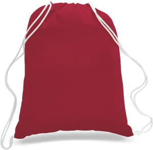 TBF 12 Pack Bulk Cotton Canvas Drawstring Backpack Bags (14" W x 18" H) - Perfect for DIY, Crafts, Events & More