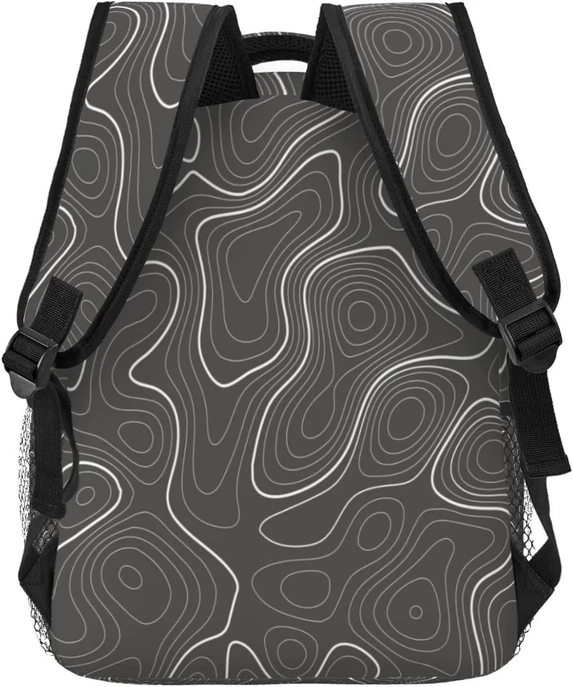 Topography Contour Map Backpack for Men Women, Travel Laptop Backpack Computer Bag Daypack for Business Work Weekender