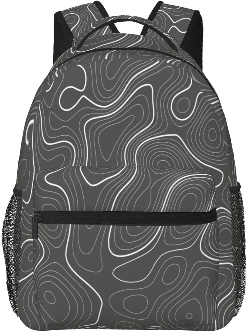 Topography Contour Map Backpack for Men Women, Travel Laptop Backpack Computer Bag Daypack for Business Work Weekender