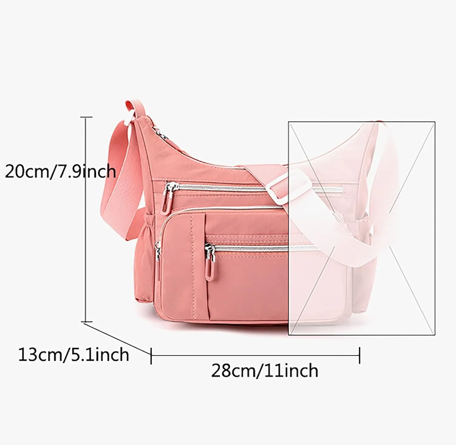Tote Bag and Wallet Shoulder Shoulder Handbag For Women Roomy Multiple Pockets Bag Ladies Crossbody Purse Fashion
