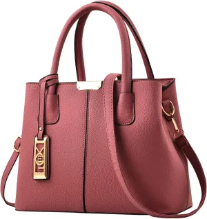 Tote Bag For Women 4 Packet Solid Color Leather Handbags Shoulder Bags Crossbody Hobo Work Bags Travel