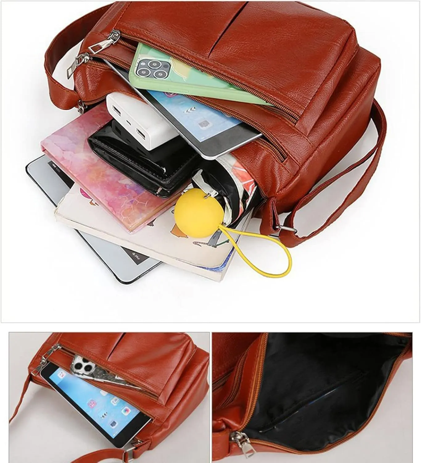 Tote Bag For Women Casual Leather Retro Shoulder Bags Versatile Cross Body Handbags For Shopping Travel Essential A