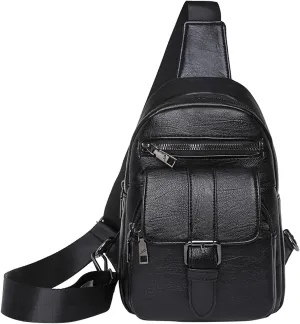 Tote Bag For Women Men Chest Bag Sling Bag Small Crossbody Pu Leather Satchel Day pack Fashion Shoulder Strap Bags U