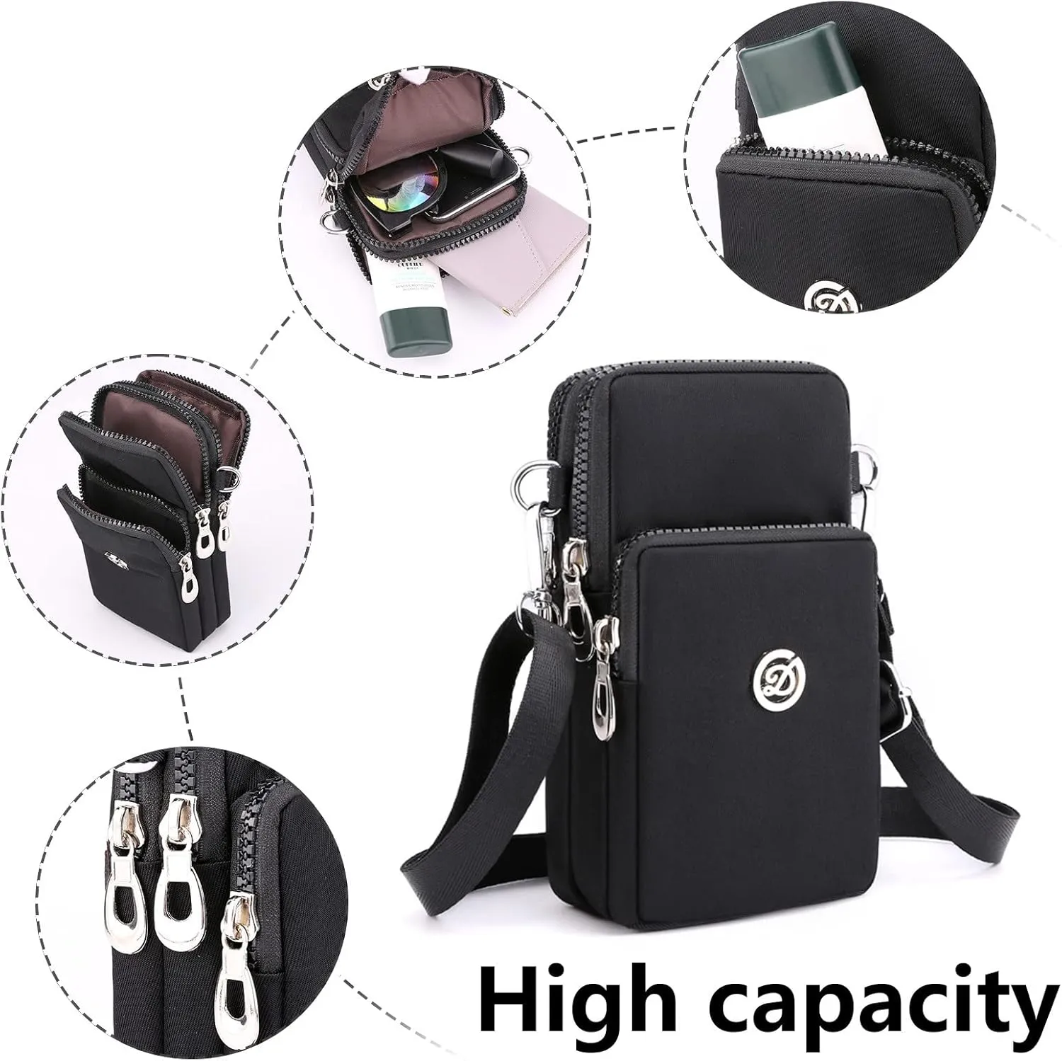 Tote Bag For Women Shoulder With Credit Cell Phone Messenger Wallet Handbag Slots Mini Purse Small Crossbody Card Bags Y
