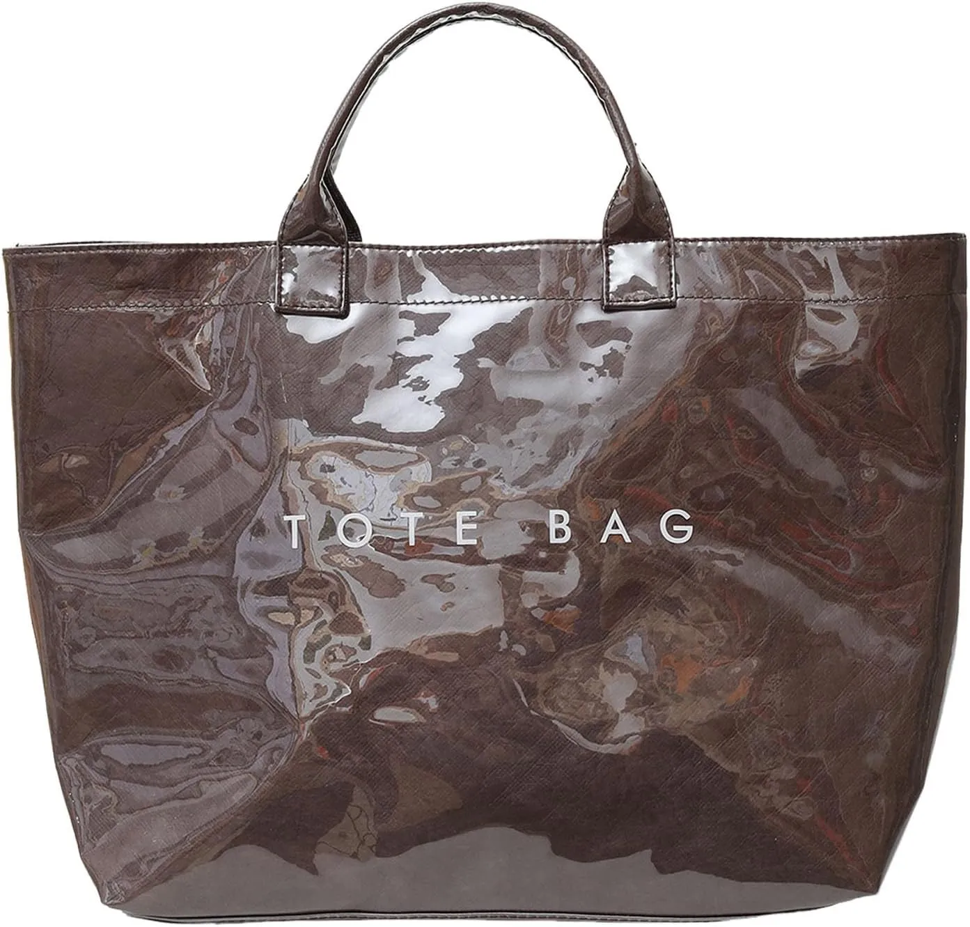 Tote Bag Retro Letter Casual Hundred Handbag Minimalist Transparent Simple Large Capacity Bags Female Work Tote Bags
