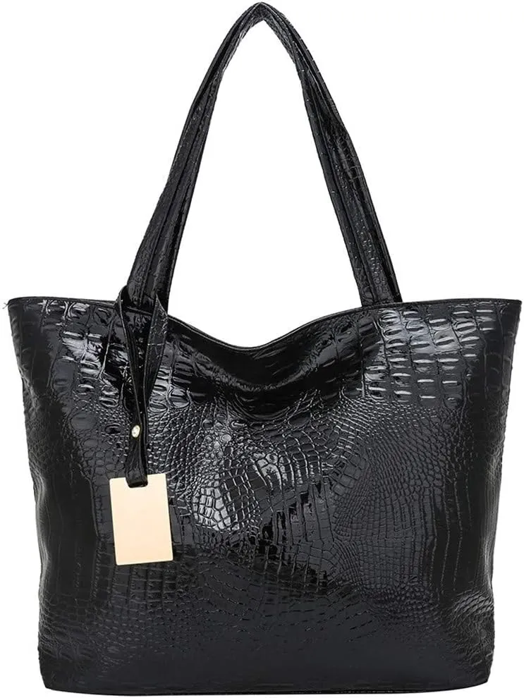 Tote Shoulder Fashion Handbag Solid Women Ladies Capacity Large Bags Nine Handbags for Women