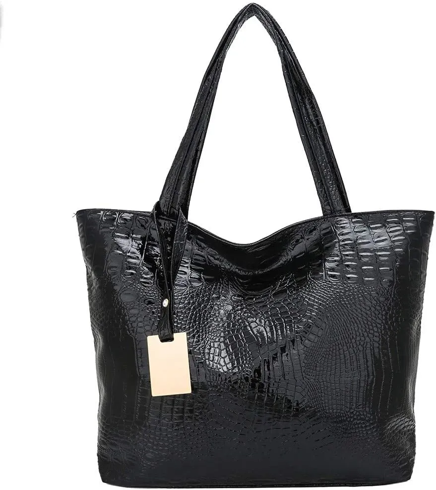 Tote Shoulder Fashion Handbag Solid Women Ladies Capacity Large Bags Nine Handbags for Women