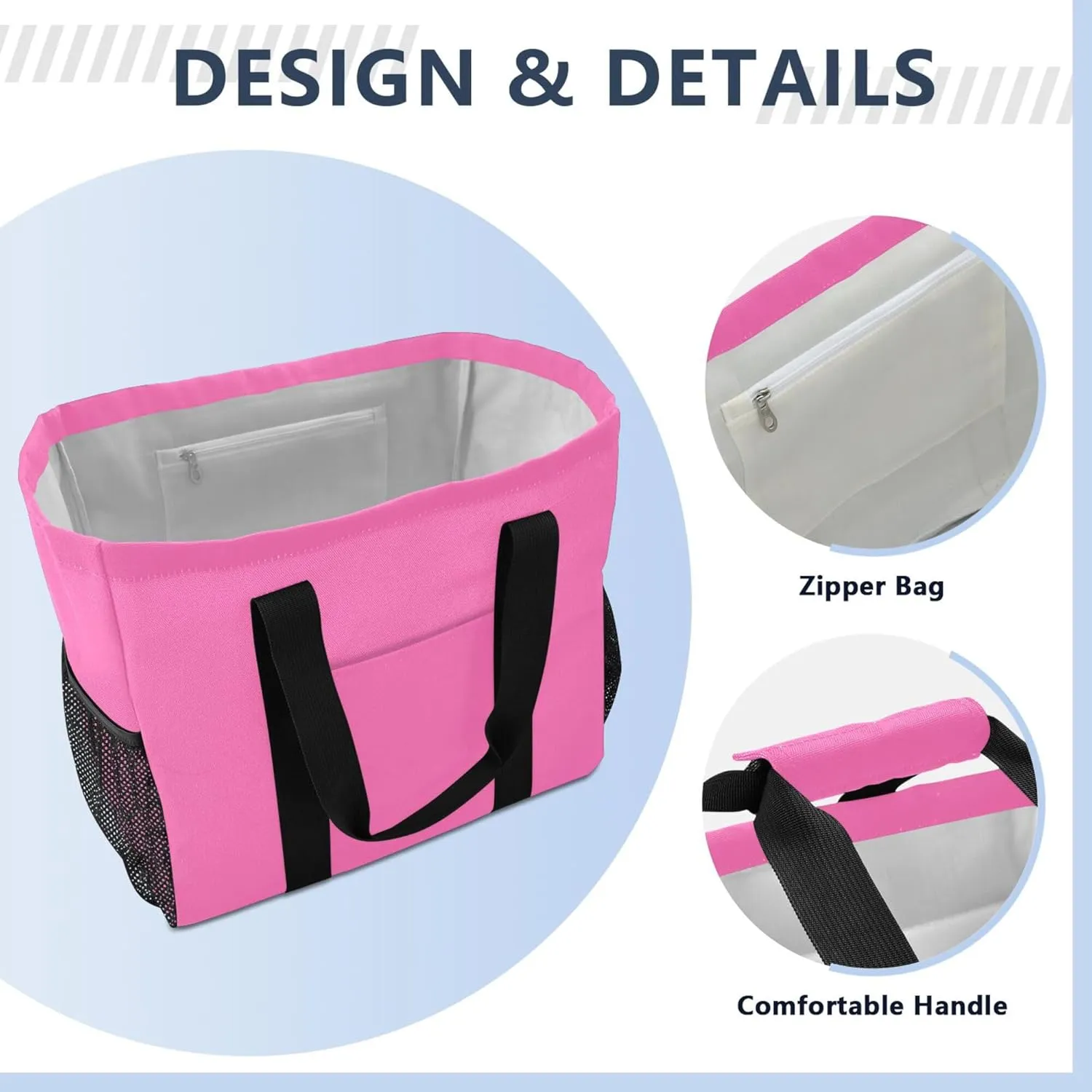 Utility Bags And Totes Collapsable Beach Tote Sandproof with Handles Laundry Bag Tote
