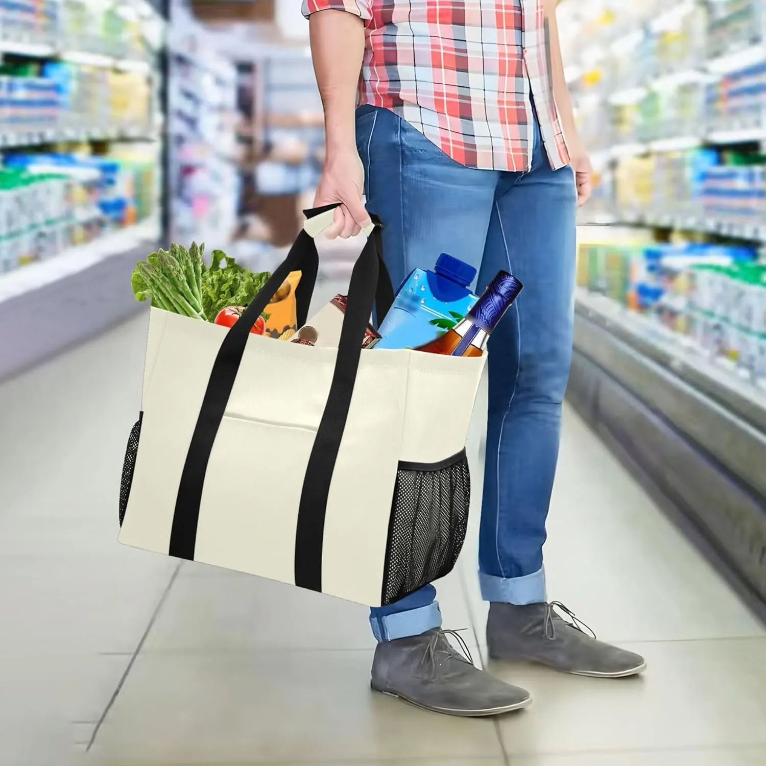 Utility Bags And Totes Collapsable Beach Tote Sandproof with Handles Laundry Bag Tote