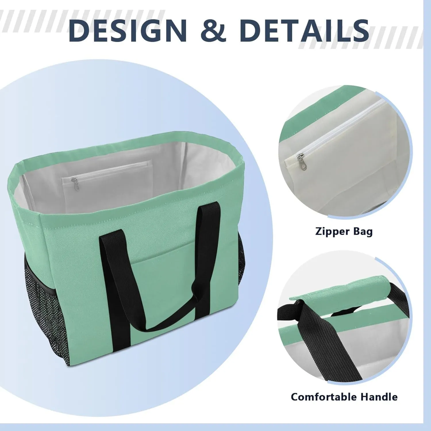 Utility Bags And Totes Foldable Large Beach Bag With Compartments with Handles Car Tote