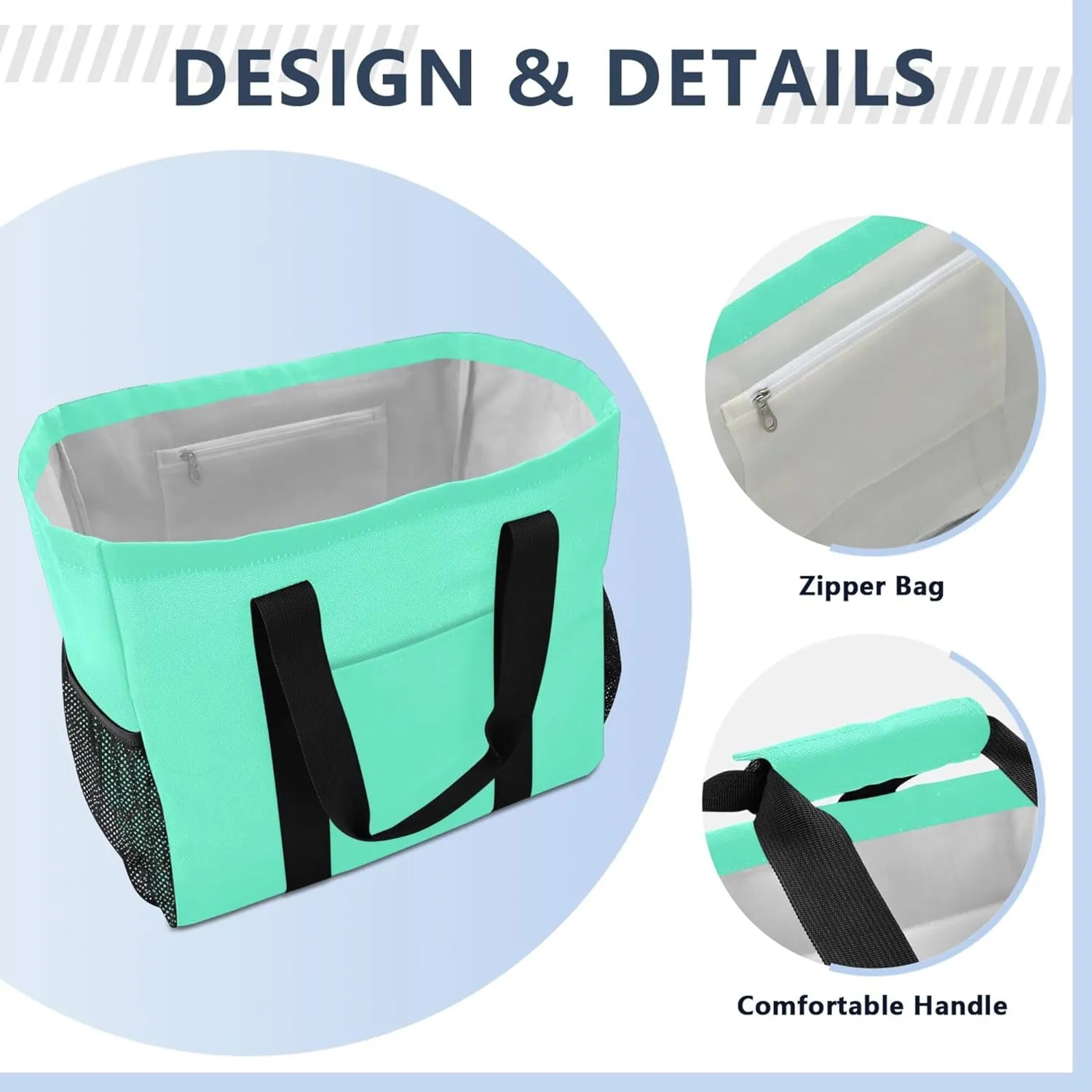 Utility Bags And Totes Foldable Large Beach Bag With Compartments with Handles Car Tote