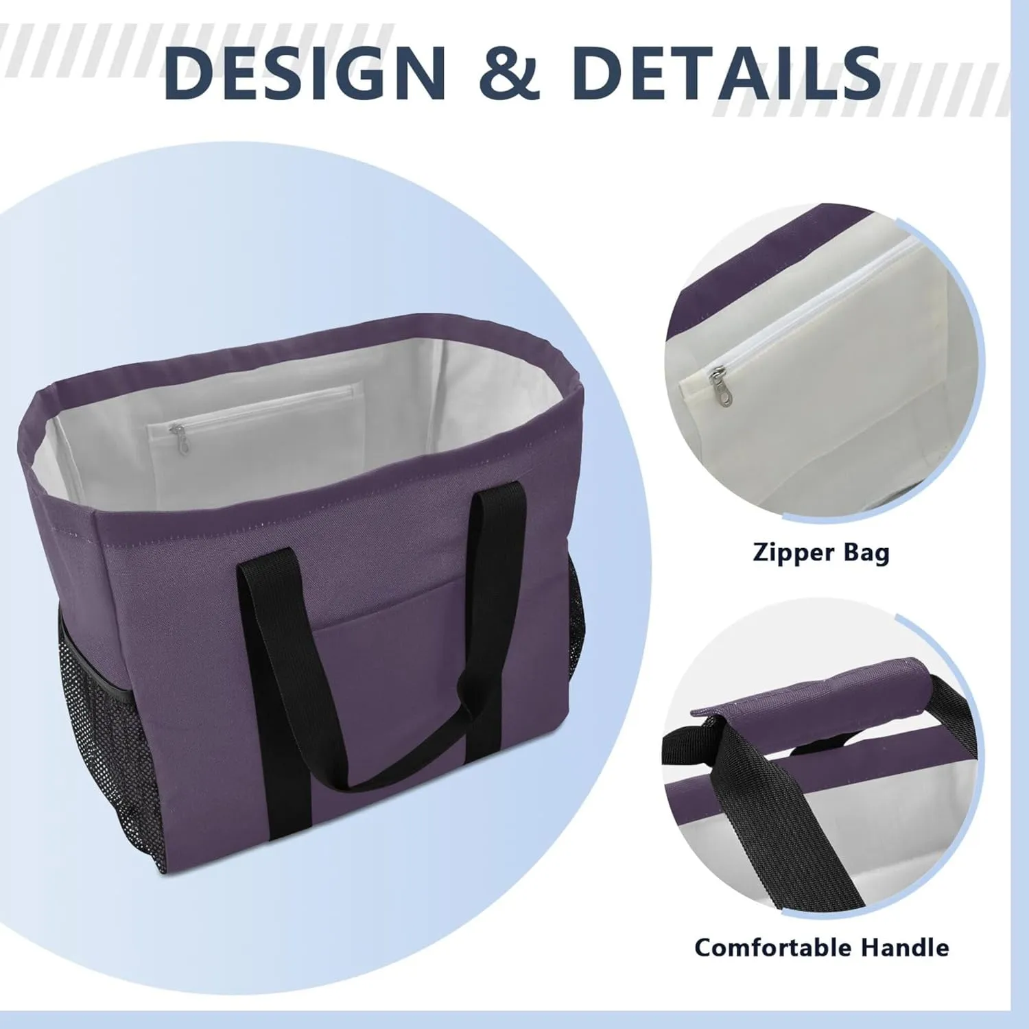Utility Bags And Totes Foldable Large Beach Bag With Compartments with Handles Car Tote