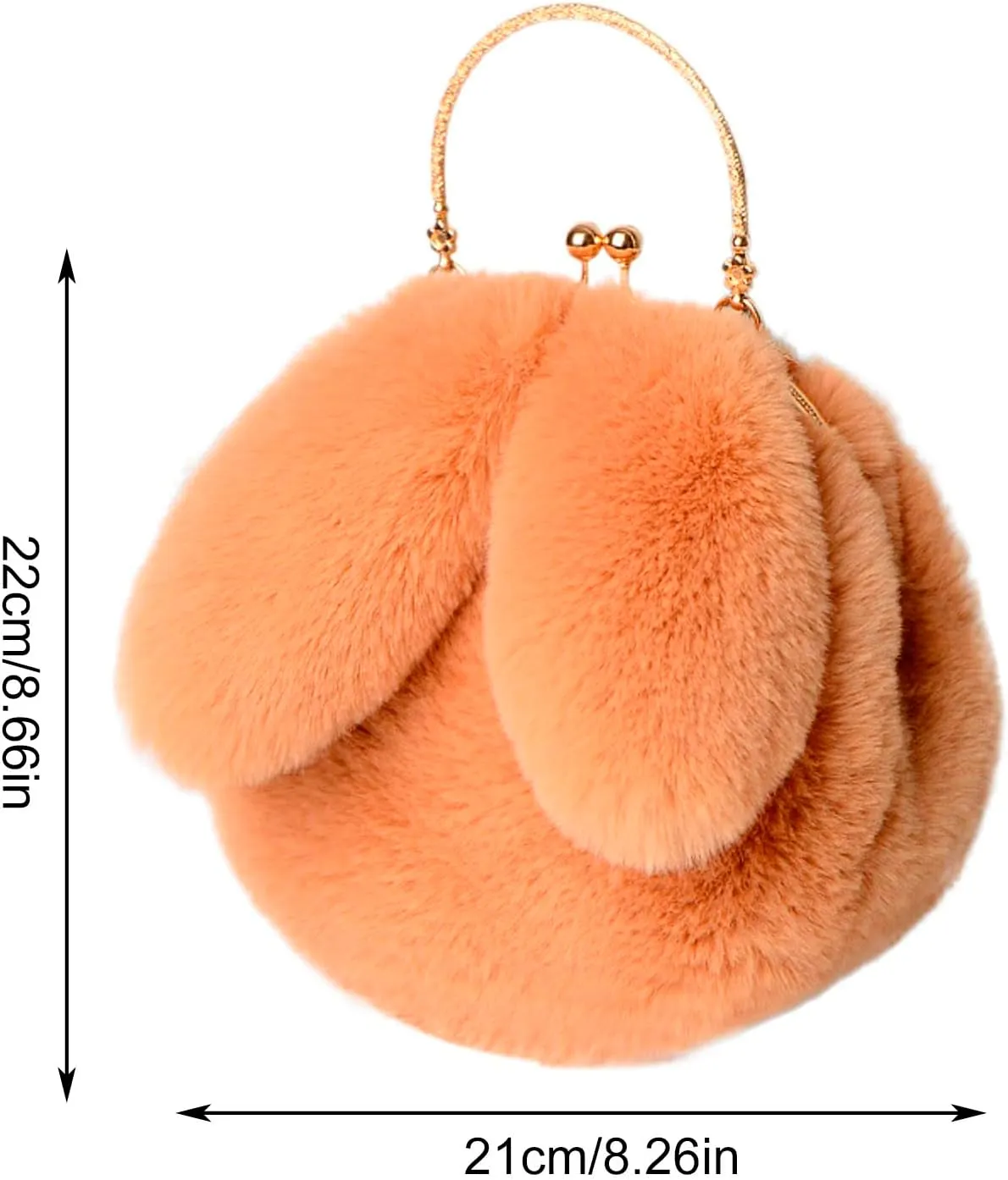 Wallet Purse for Women Outdoor Cute Ladies Shoulder Bag Casual Shopping Messenger Bag Round Cat Ear Plush Handbag