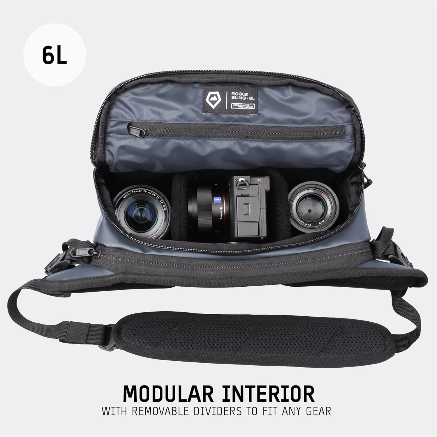 WANDRD ROGUE 6L Sling: Compact Camera Sling and Crossbody Bag with Fast Access, 3-Way Carry Lightweight Everyday Bag Great for Travel, Photography, and Daily Use
