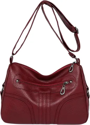 Waterproof Shoulder Bags for Women Crossbody Purses and Handbags Lightweight Pocketbook Small Clear Backpacks(Red)