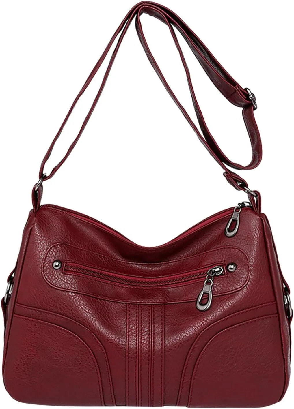 Waterproof Shoulder Bags for Women Crossbody Purses and Handbags Lightweight Pocketbook Small Clear Backpacks(Red)