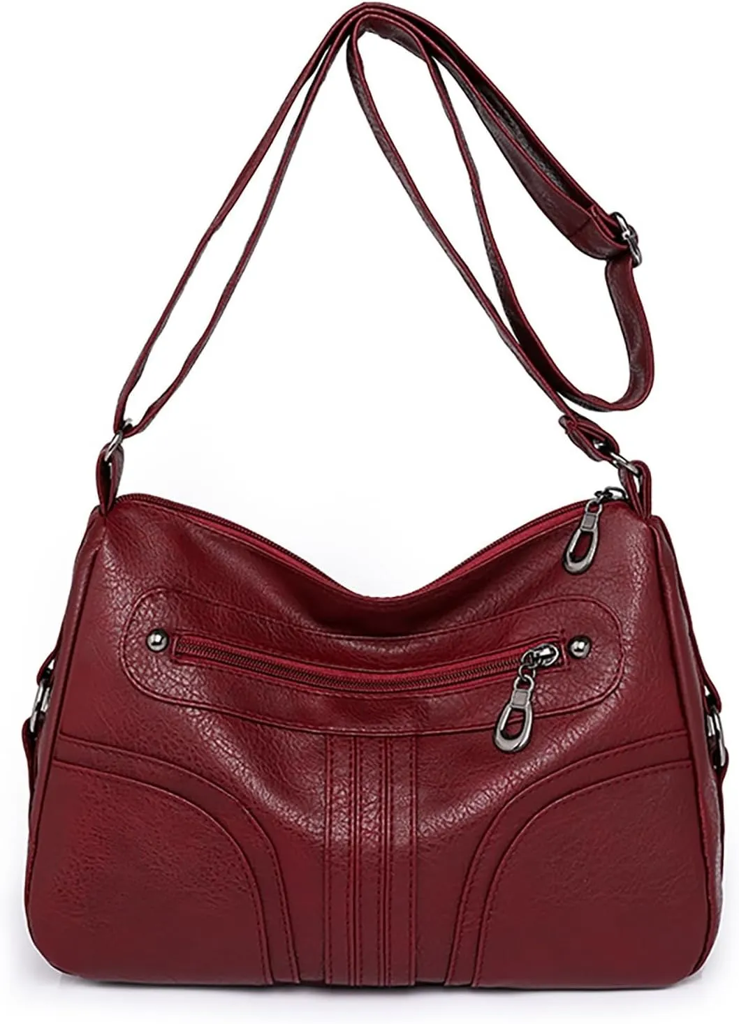 Waterproof Shoulder Bags for Women Crossbody Purses and Handbags Lightweight Pocketbook Small Clear Backpacks(Red)