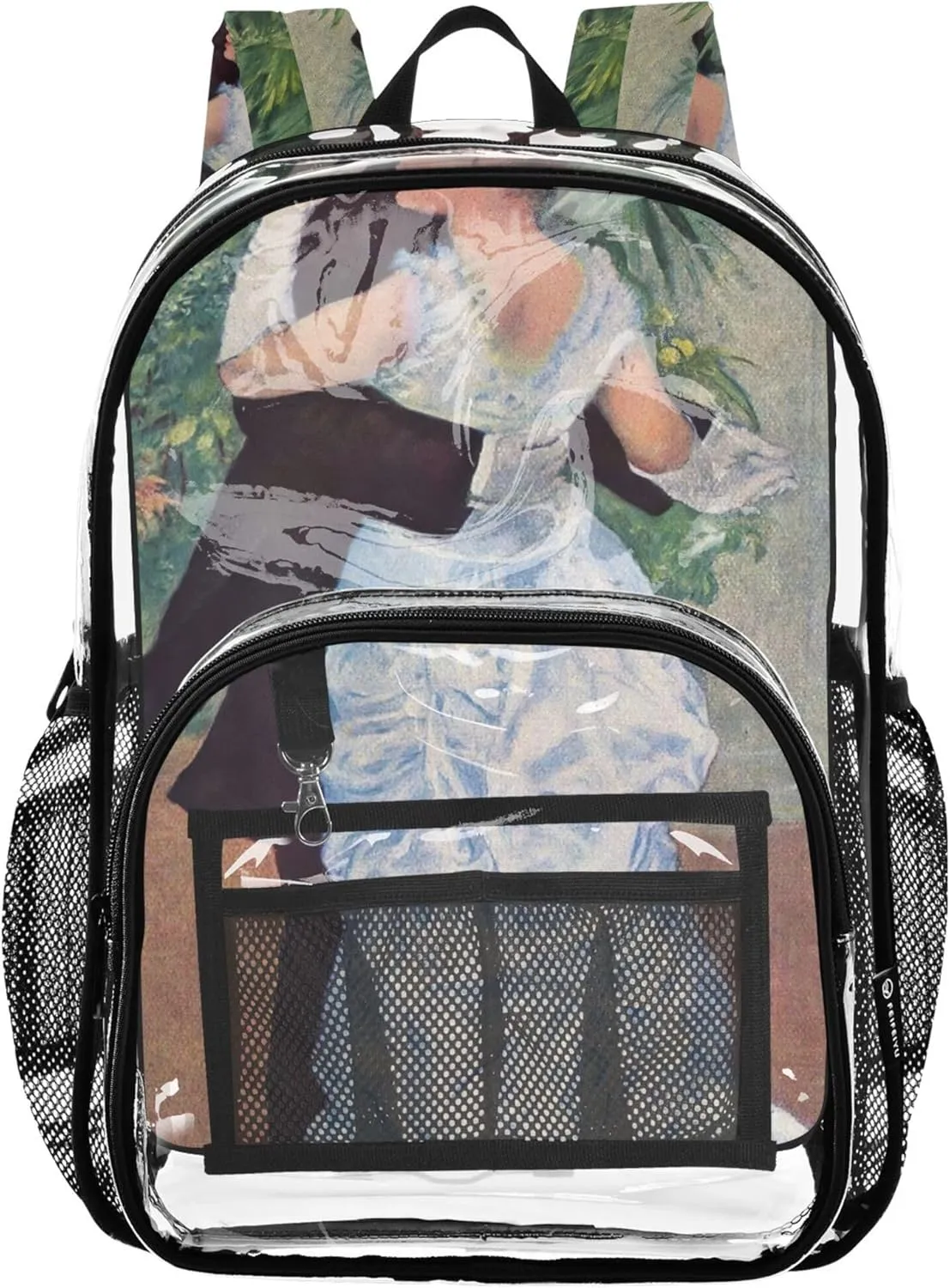 Women Clear Backpack Cute Boys Backpacks for Girls Large Plastic Approved Bag Auguste Renoir Dance Art Painting