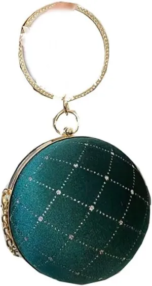 Women Clutch Bags Round Lady Clutches Round Ball Handbags Evening Bag Wedding Purse
