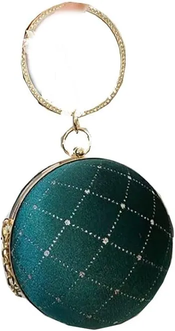 Women Clutch Bags Round Lady Clutches Round Ball Handbags Evening Bag Wedding Purse