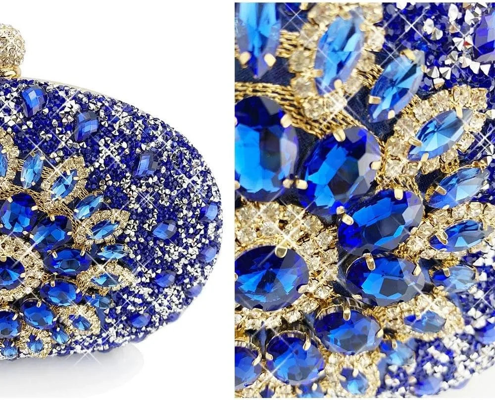 Women Crystal Evening Bags Wedding Metal Clutches Party Cocktail Purse and Handbag