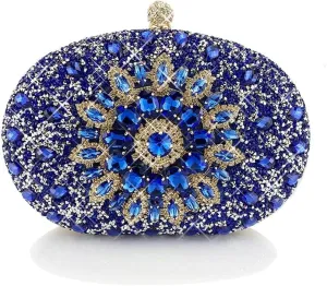 Women Crystal Evening Bags Wedding Metal Clutches Party Cocktail Purse and Handbag