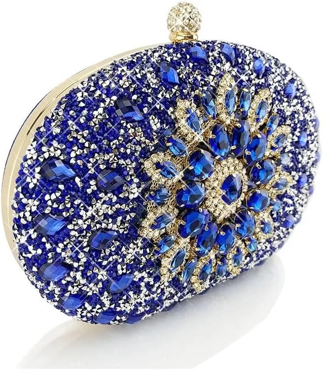 Women Crystal Evening Bags Wedding Metal Clutches Party Cocktail Purse and Handbag