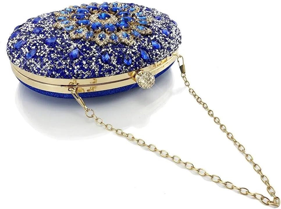 Women Crystal Evening Bags Wedding Metal Clutches Party Cocktail Purse and Handbag