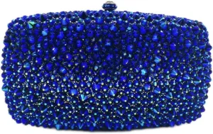 Women Crystal Evening Clutch Purse and Handbag with Spikes Wedding Diamond Metal Clutches