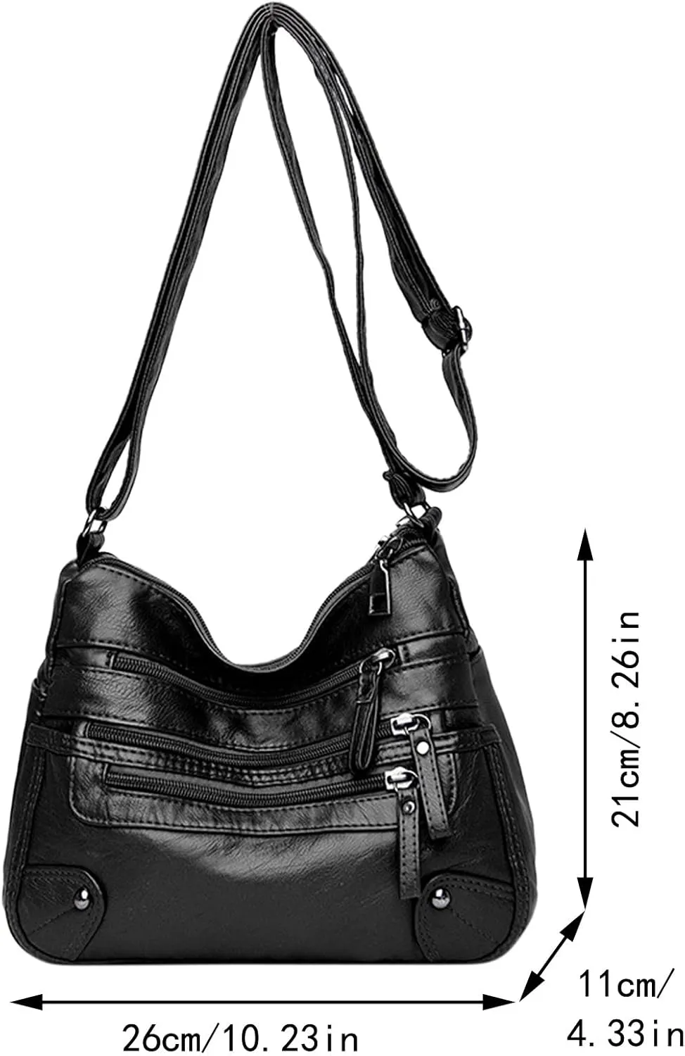 Women Soft Leather Shoulder Bags Layer Classic Crossbody Bag Luxury Designer Handbag And Purse Leather (Grey, One Size)