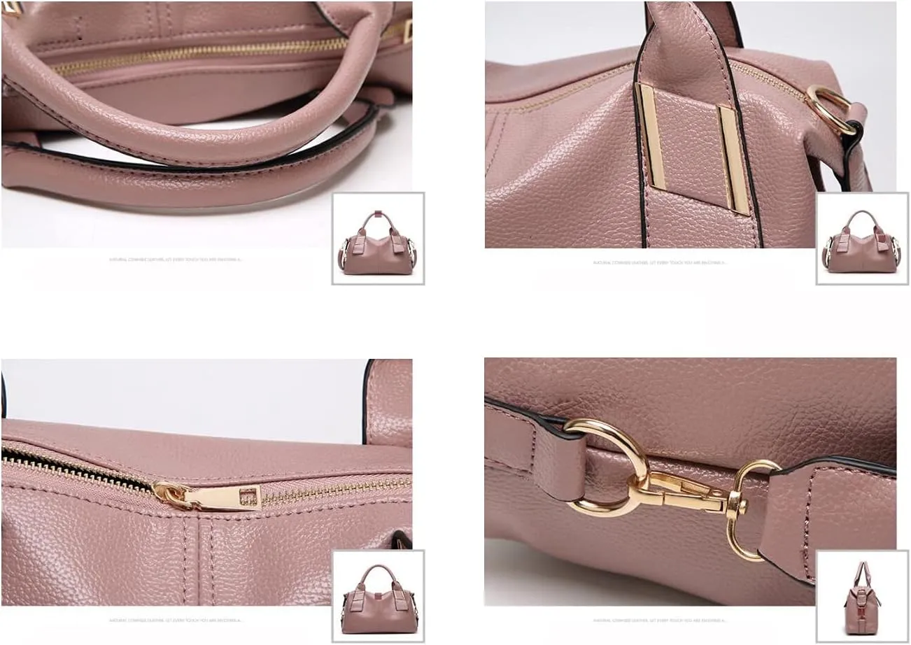 Women Soft Synthetic PU Leather Large-capacity Tote Satchel Hobo Crossbody Top-Handle Shoulder Handbags Clutches