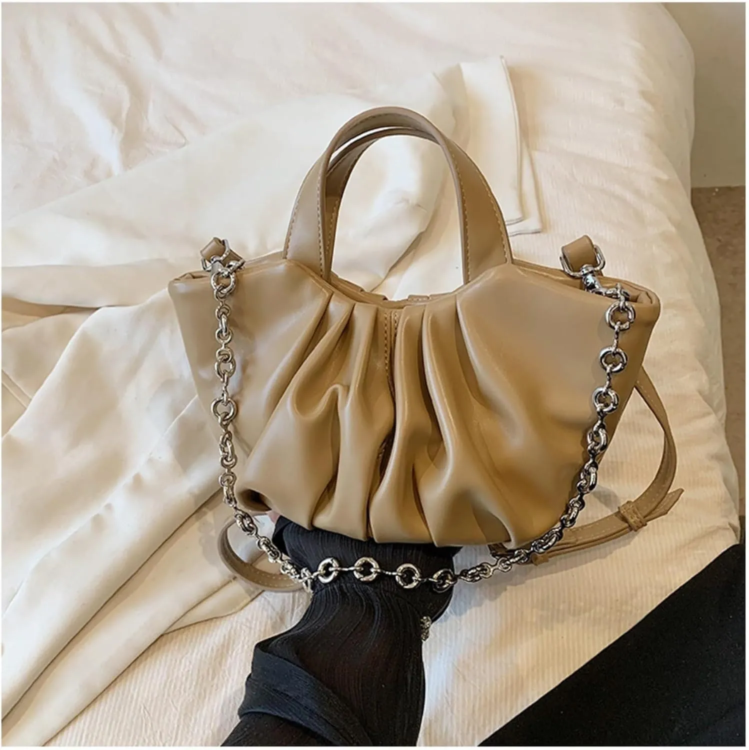 Womens Bucket Tote Bags Leather Shoulder Bag for Women Bucket Crossbody Bag Handbag Purse Totes