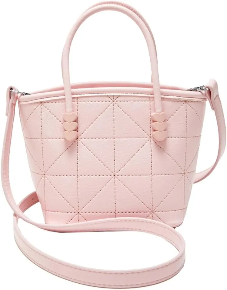 Womens Cute Shoulder Crossbody Bag Small PU Leather Totes Clutch Bucket Purse Handbag Designer Satchel