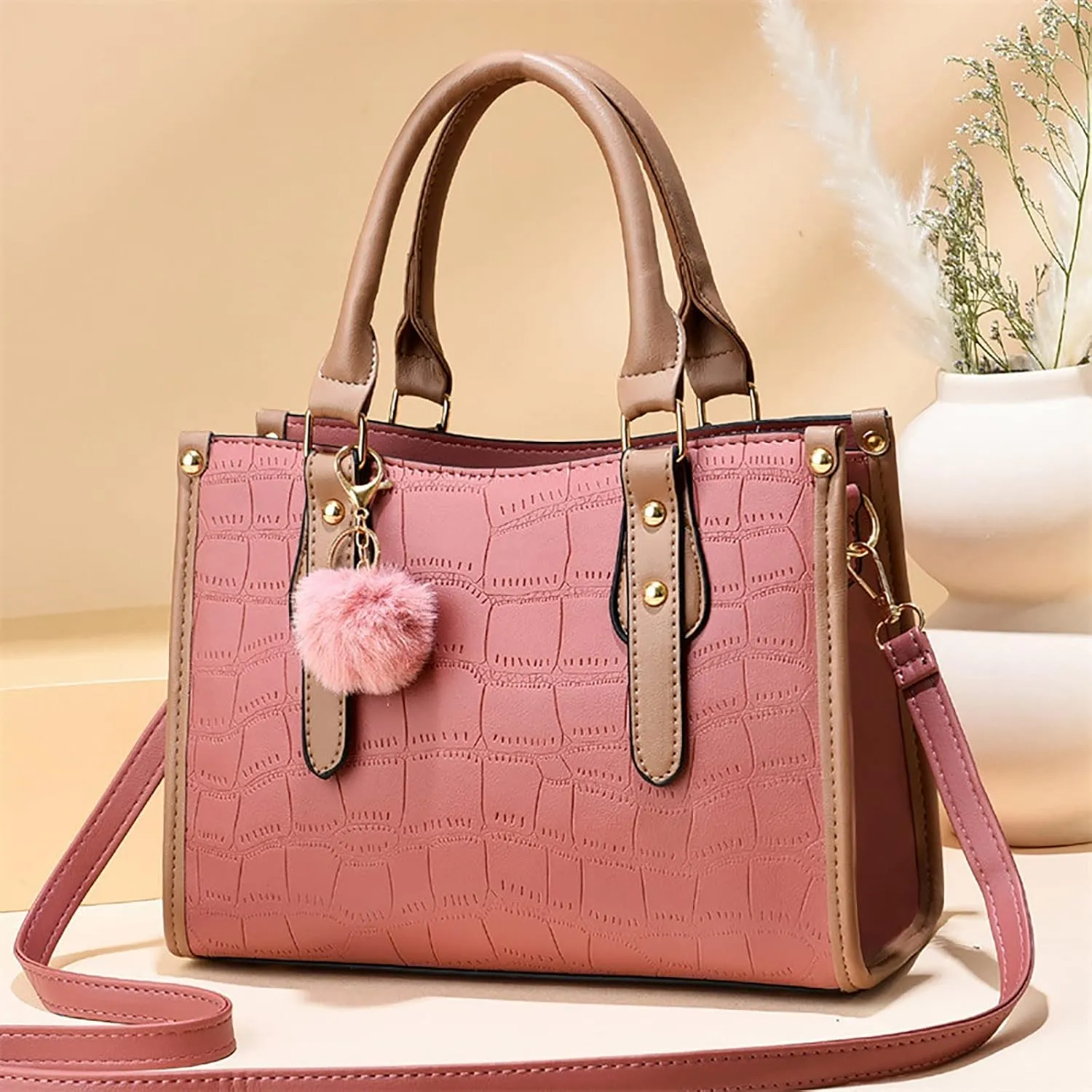Womens Fashion Tote Bag Ladies Purse Satchel Shoulder Bags Tote Leather Bag Womens Bags for Work