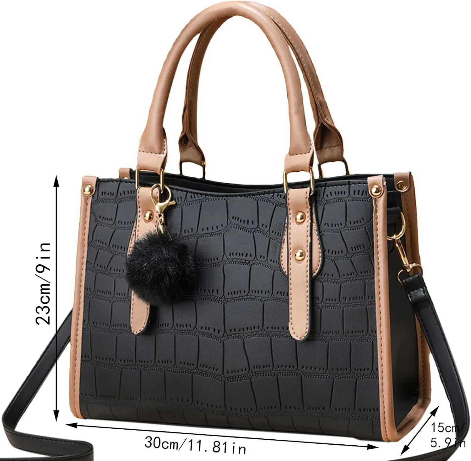 Womens Fashion Tote Bag Ladies Purse Satchel Shoulder Bags Tote Leather Bag Womens Bags for Work