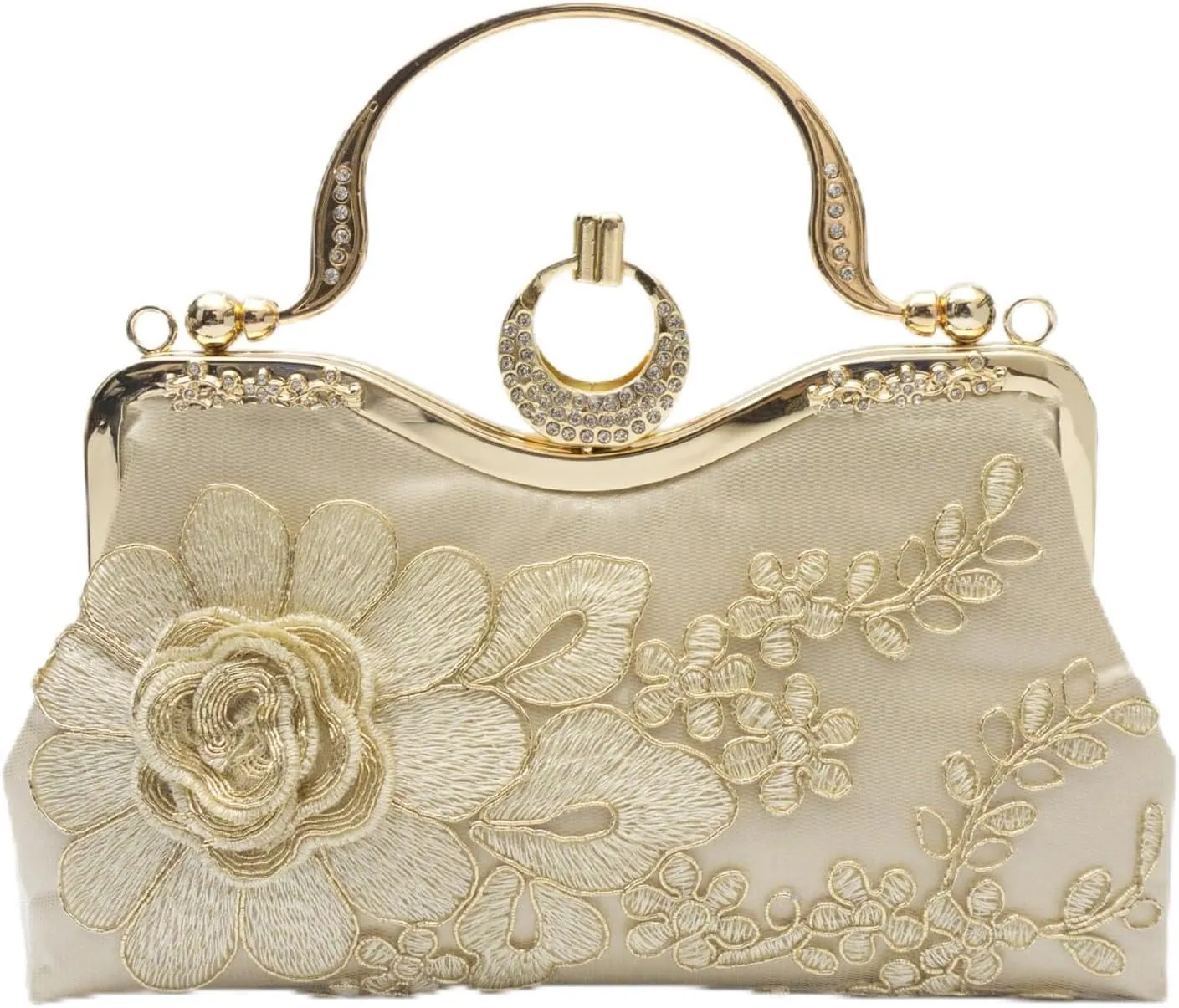 Women's Flower Evening Handbags Bride Bridesmaid Wedding Clutches Prom Cocktail Party Handbags